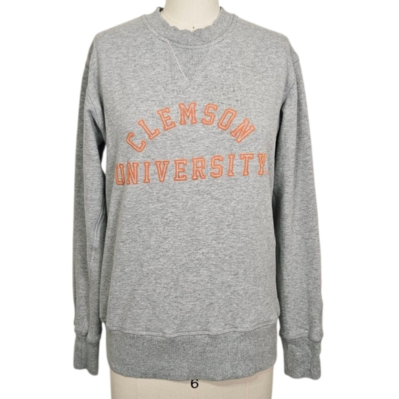 Hillflint Clemson University Crewneck Pullover Sweatshirt - Heather Gray Size XS - Picture 1 of 11